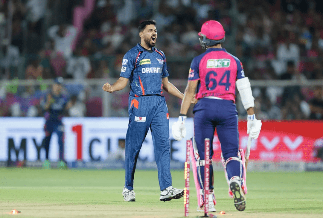 Avesh Khan defended 9 off the final over against RR