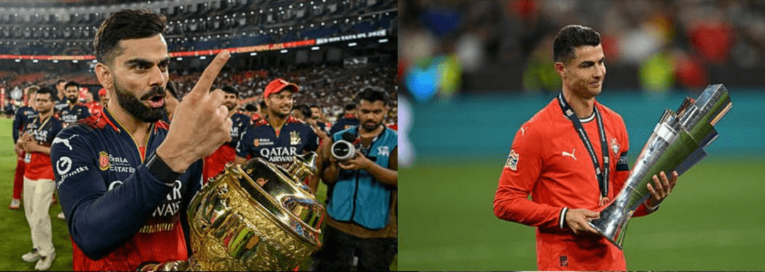 Virat Kohli, Cristiano Ronaldo winning major trophies