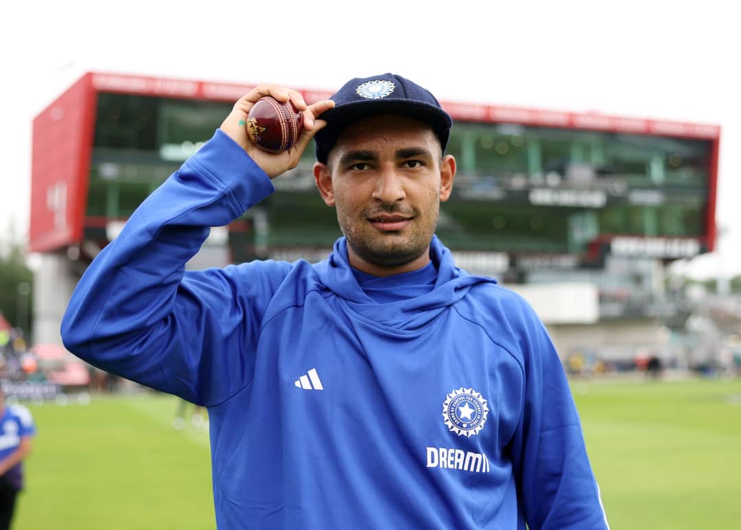 Anshul Kamboj is making his Test debut in Manchester